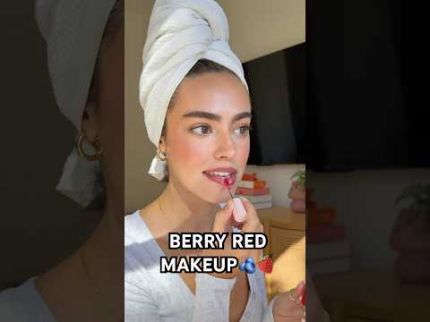 BERRY TONED MAKEUP ROUTINE! #grwm #makeup #strawberrymakeup