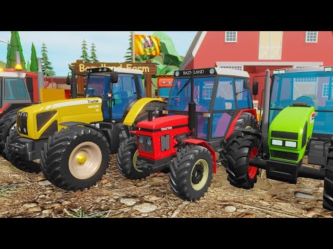 Tractors in Action and Farm Work - Animations of Ploughing, Harvesting, Sowing and More Farm Facts