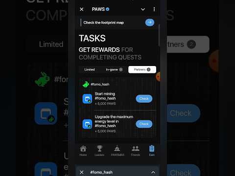 PAWS new task | Last chance | #paws #newtask #startmining #fomohash #upgrade #maximum #energylevel