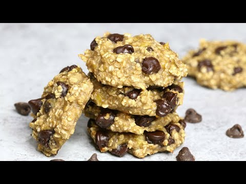 Banana Oatmeal Chocolate Chip Cookies {Healthy 3 Ingredient}