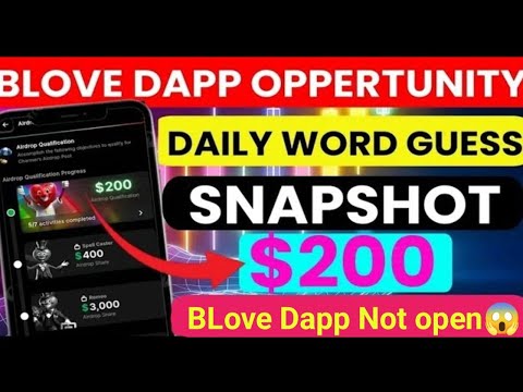 BLove Dapp not working ? BLove Dapp no open 👐 innovation fectory all update today BLove air drop