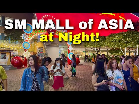 SM MALL of ASIA at Night! | The Biggest & Most Visited Mall in the Philippines this Christmas 2024