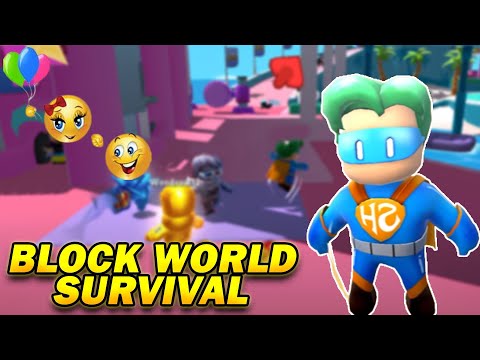 Stumble Guys Block World Survival || StumbleZ