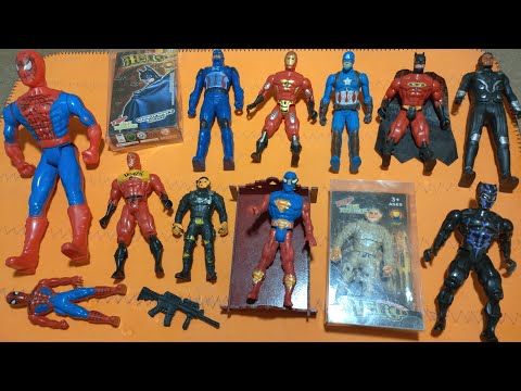 AVENGERS TOYS/Action Figures/Unboxing/Batman/Ironman-Captain America-Hulk-Thor vs Spiderman/Toys