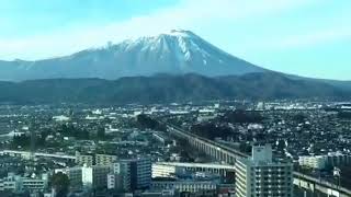 The beautiful mountain of Iwate Japan on a winter season