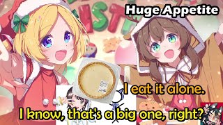 Akirose, Subaru, and Zeta's Watching Matsuri Endlessly Devouring So Many Food【Hololive English Sub】