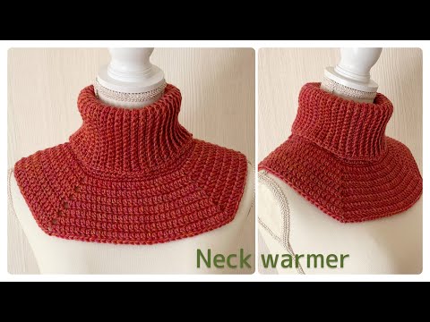 [Covering up to the shoulders] How to crochet a neck warmer