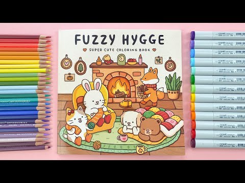 I Tried the COZIEST Coloring Book I've Ever Seen... *Fuzzy Hygge*