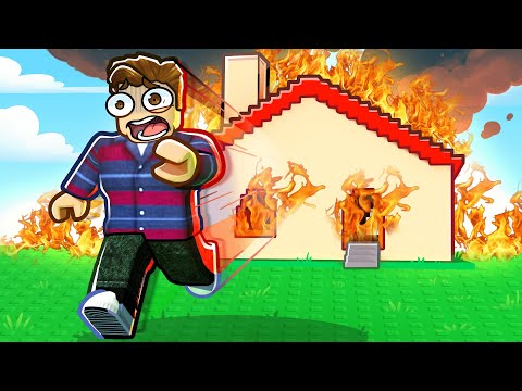 I burned my house down in ROBLOX