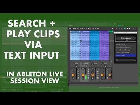 Search and play Clips via Text in Ableton Live Session View   Max for Live