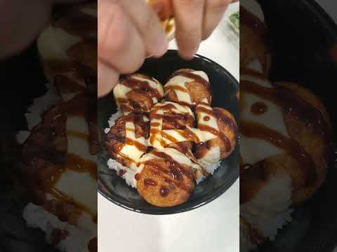 【超絶たこ焼き丼】俺だけの超B級丼‼️お、美味しいっす‼️#shorts