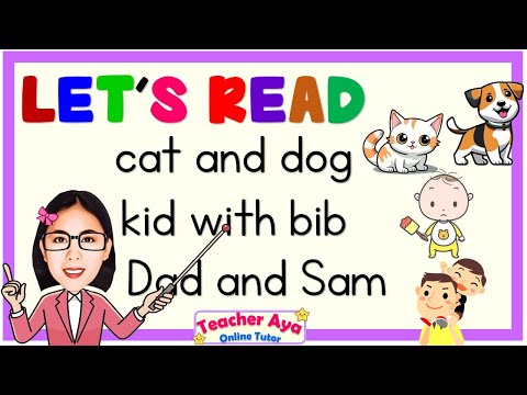 LET'S READ | CVC | PHRASES | Reading Lesson for Kids | Practice Reading | Teacher Aya Online Tutor