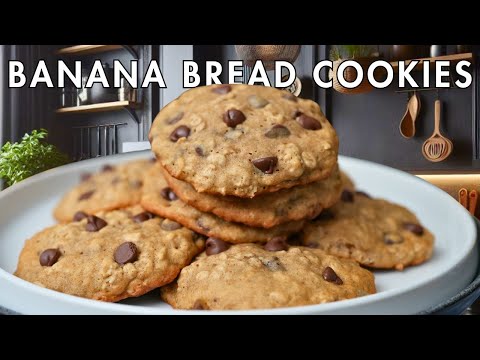 Easy Banana Bread Cookies! Soft & Chewy (Better Than Bread!)