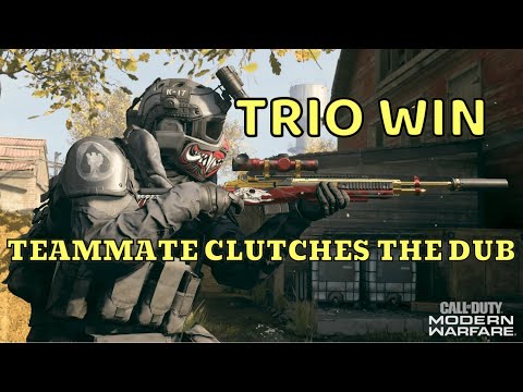 *INSANE* WARZONE TRIO WIN-TEAMMATE IS A PRO AND CLUTCHES THE WIN #shorts