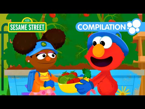 Sesame Street: Elmo's Vegetable Garden | Nature Explorers Compilation