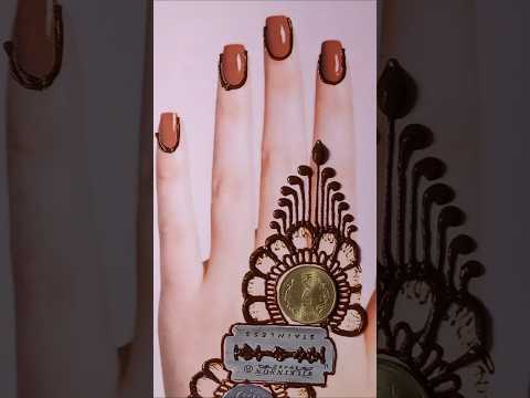 Easy simple mehndi design using blade #mehandi #youtubeshorts #trending #viralvideo #shorts