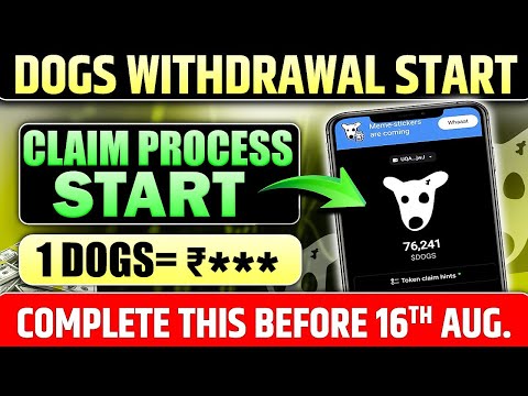 DOGS Airdrop Claim Start 🪂 | DOGS Airdrop Withdrawal