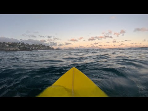 CLEAN WAVES AT SUNSET | POV SURFING