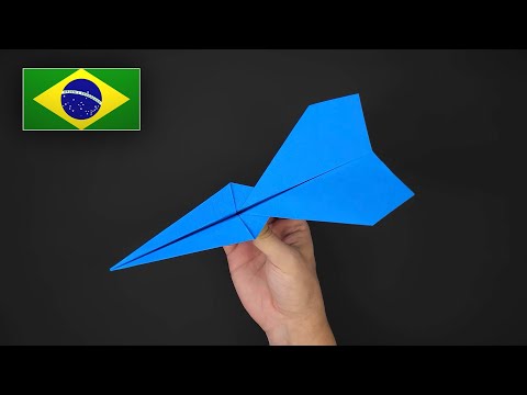 Como fazer um Avião de Papel Fácil que voa longe - Modelo 2