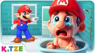 Baby Mario Hates Bathing 🛁😭 Super Mario Odyssey Story