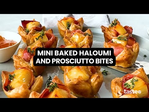 How to make mini baked haloumi and prosciutto bites for your next party!