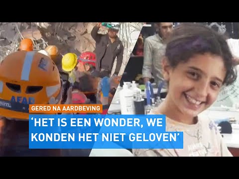 Irmak (10) uit Nijkerk levend onder puin gehaald in Turkije na aardbeving | Hart van Nederland