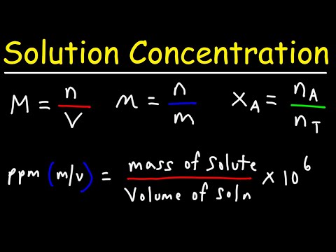 Concentration of Solution Formulas