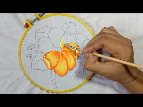 painting on clothes ll acrylic paintingll fabric paintingll fabric painting for beginners