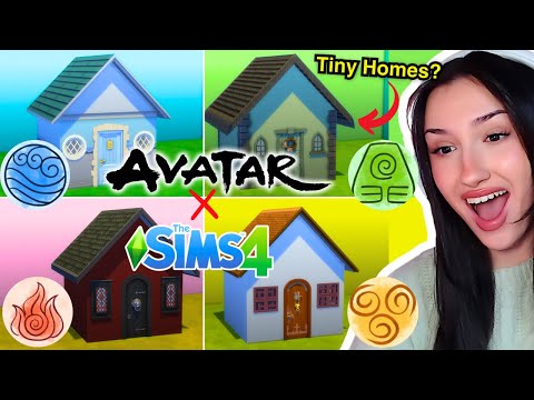 Building AVATAR The Last Airbender inspired TINY HOMES in The Sims 4