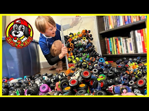 KIDS PLAY-ALONG | BUILD WITH CALEB A MONSTER TRUCK ARENA & RACE TRACK (COMPILATION)