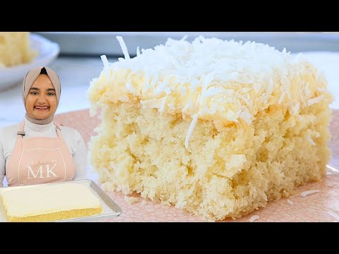 Super fluffy COCONUT SHEET CAKE recipe!