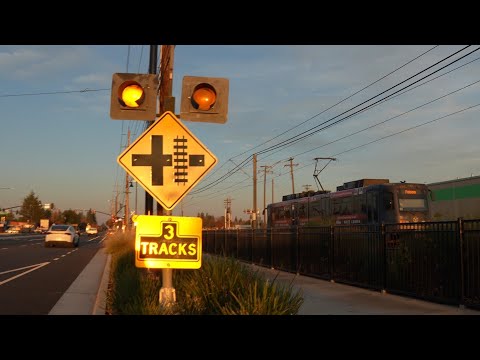 Yellow Flasher Advance Signal At Bradshaw Rd. Railroad Crossing, Sacramento CA