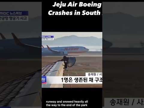 Scary crash in south korea 😭 #jejuair #travel #aviation