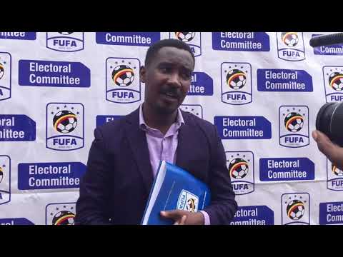 Hon. Allan Ssewanyana after picking his nomination forms to stand for FUFA Presidency.