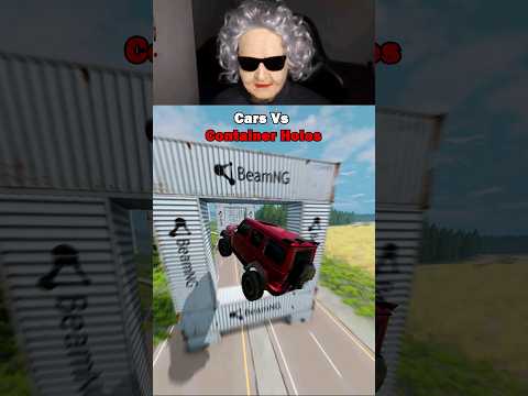 Cars vs Container Holes 😂❌💀 Real Granny 👩‍🦳 Beamng.Drive #shorts #beamngdrive