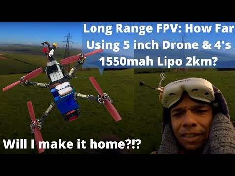 Long Range FPV: How Far Can You Fly Using 4's 1550mah 5 inch Drone Build Beitian 880Q GPS Mod 2km?