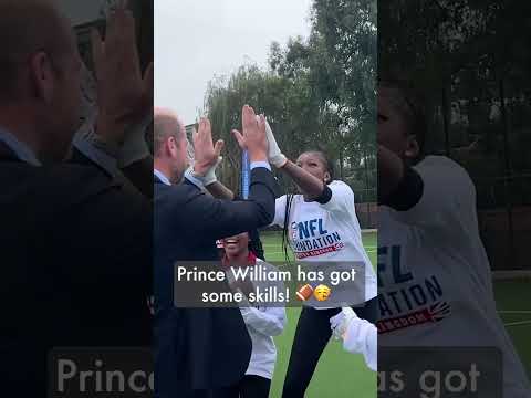 William SHOWS OFF his Amercian football skills at community event | HELLO!