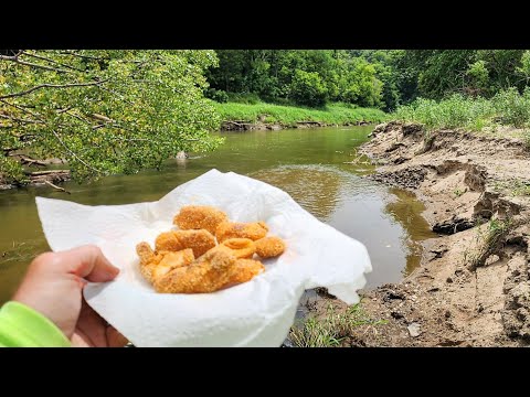 Overnight Catch and Cook On A SMALL RIVER!! (Kayak Fishing)