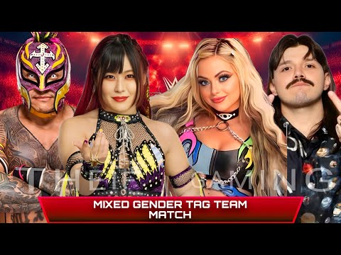 WWE 2K24 • Mixed Gender Tag Team Match - Rey Mysterio Iyo Sky VS Dominik Mysterio Liv Morgan | WWE