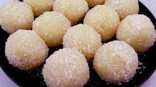 घर पे रखी चीज़ो से बनाये 10 मिनट में हलवाई जैसे नारियल लड्डू | Nariyal Ladoo | Instant Coconut Laddu