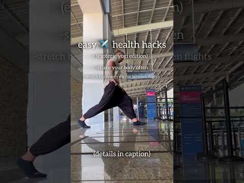 Airports health hacks 🪄 (esoteric yogi edition) ✈️😜 #shorts #yoga #travelhacks