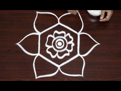 Great Indian rangoli || navarathri muggulu || Dussehra kolam with 3 dots