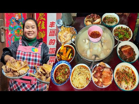 外婆和舅舅来做客，梅子准备了一桌丰盛的饭菜【梅子美食】