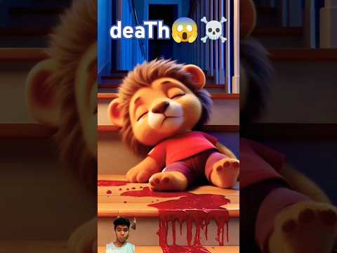 #cartoon #story #horrorstories #animation #sheru ki hui DeaTh#ytshort# 🦁😭