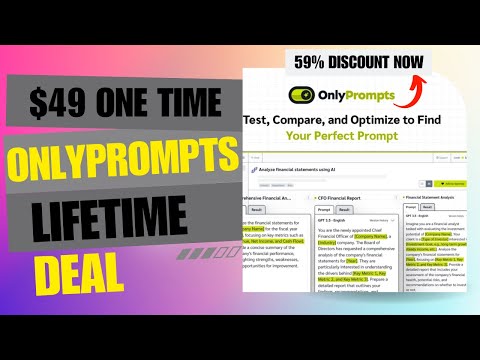 🔰🔰OnlyPrompts Lifetime Deal | Stop Struggling with AI Prompts | $49 Lifetime Deal | 59% Now