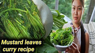 mustard leaves recipe northeast india style| Bru recipe| @Bruvillagekitchen