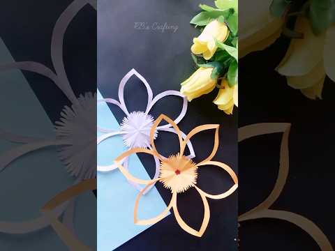 Easy Paper Snowflake Idea| Easy Paper Craft| Easy Paper Flower | #shorts