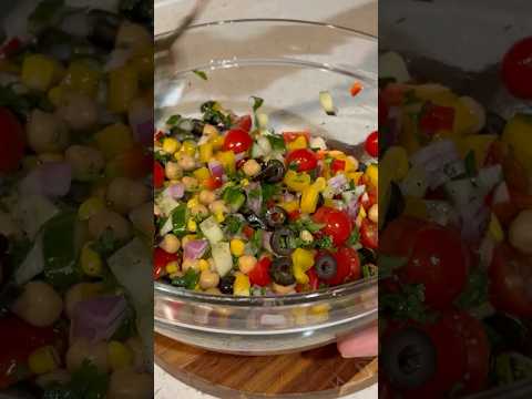 Best 60 Second Chickpea Salad Recipe for VEGAN Beginners #shorts