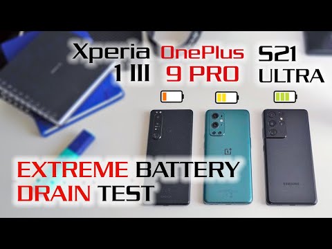 EXTREME Battery Drain Test - Sony Xperia 1 III vs OnePlus 9 Pro vs Samsung Galaxy S21 Ultra