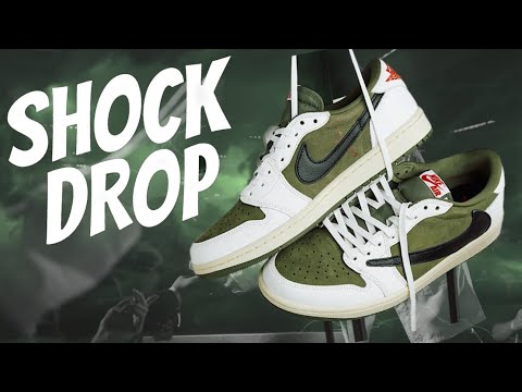 SHOCK DROP! TRAVIS SCOTT JORDAN 1 LOW MEDIUM OLIVE!